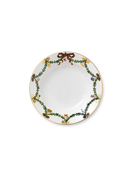 Royal Copenhagen Stjerne Riflet Jul, dyb tallerken 24 cm - 1 - Jacobsen Plus
