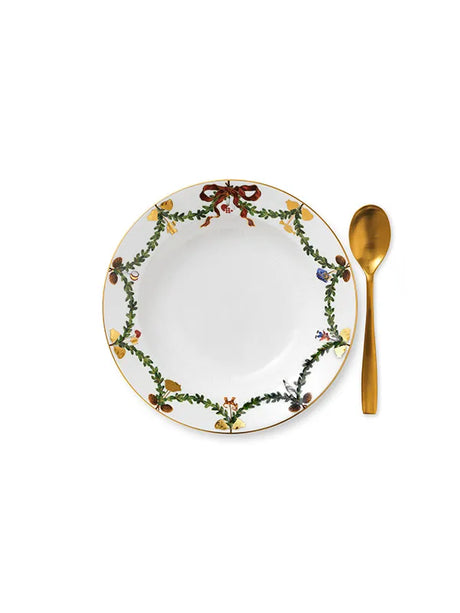 Royal Copenhagen Stjerne Riflet Jul, dyb tallerken 24 cm - 2 - Jacobsen Plus