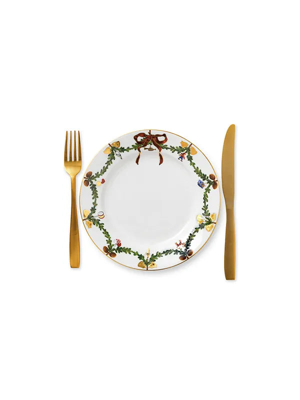 Royal Copenhagen Stjerne Riflet Jul, tallerken 22 cm