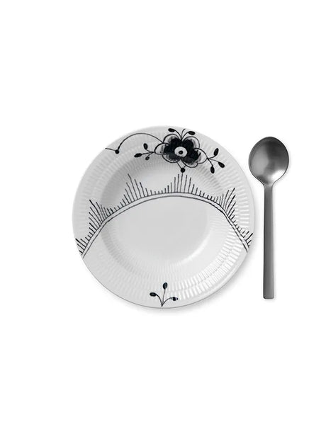 Royal Copenhagen Sort Mega Riflet, dyb tallerken 21 cm - 2 - Jacobsen Plus