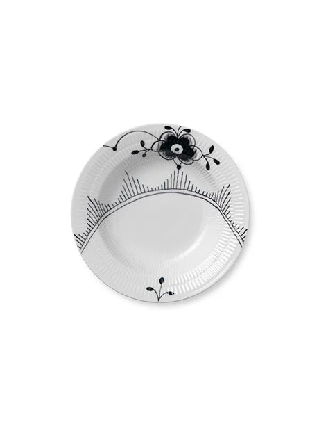 Royal Copenhagen Sort Mega Riflet, dyb tallerken 21 cm - 1 - Jacobsen Plus