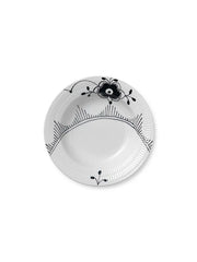 Royal Copenhagen Sort Mega Riflet, dyb tallerken 21 cm