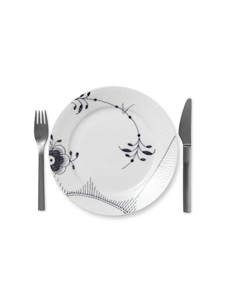 Royal Copenhagen Sort Mega Riflet, tallerken 22 cm - 2 - Jacobsen Plus