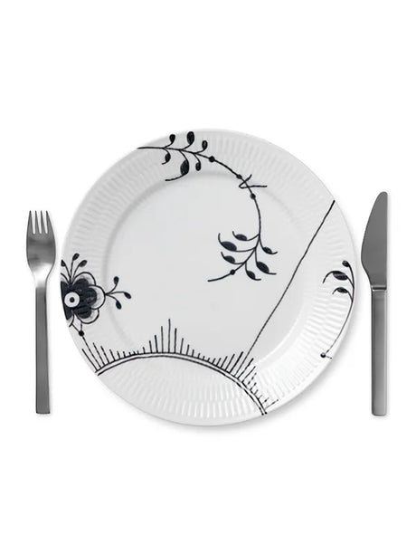 Royal Copenhagen Sort Mega Riflet, tallerken 27 cm - 2 - Jacobsen Plus