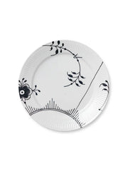Royal Copenhagen Sort Mega Riflet, tallerken 27 cm