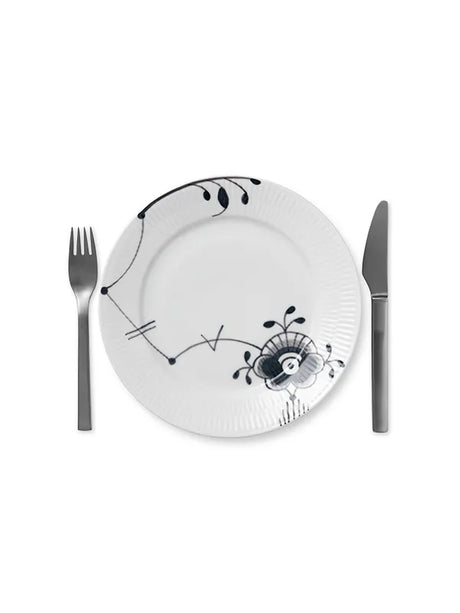 Royal Copenhagen Sort Mega Riflet, tallerken 22 cm - 2 - Jacobsen Plus