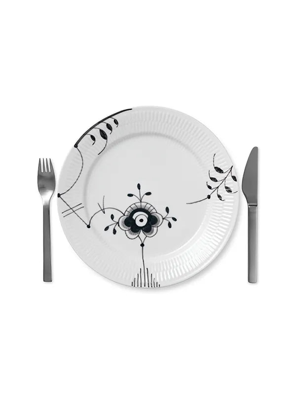 Royal Copenhagen Sort Mega Riflet, tallerken 27 cm - 2 - Jacobsen Plus
