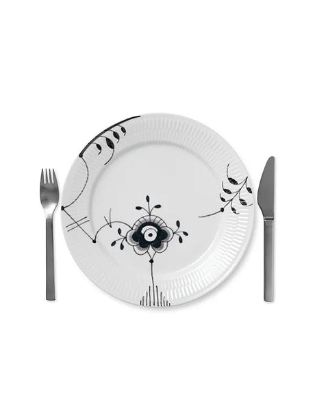 Royal Copenhagen Sort Mega Riflet, tallerken 27 cm - 2 - Jacobsen Plus