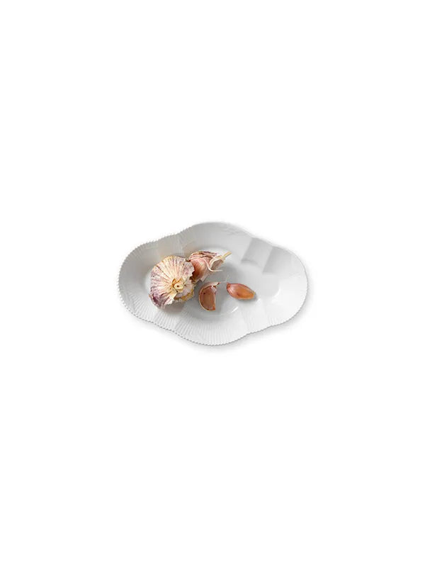 Royal Copenhagen Hvid Elements, fad 23 cm - 2 - Jacobsen Plus