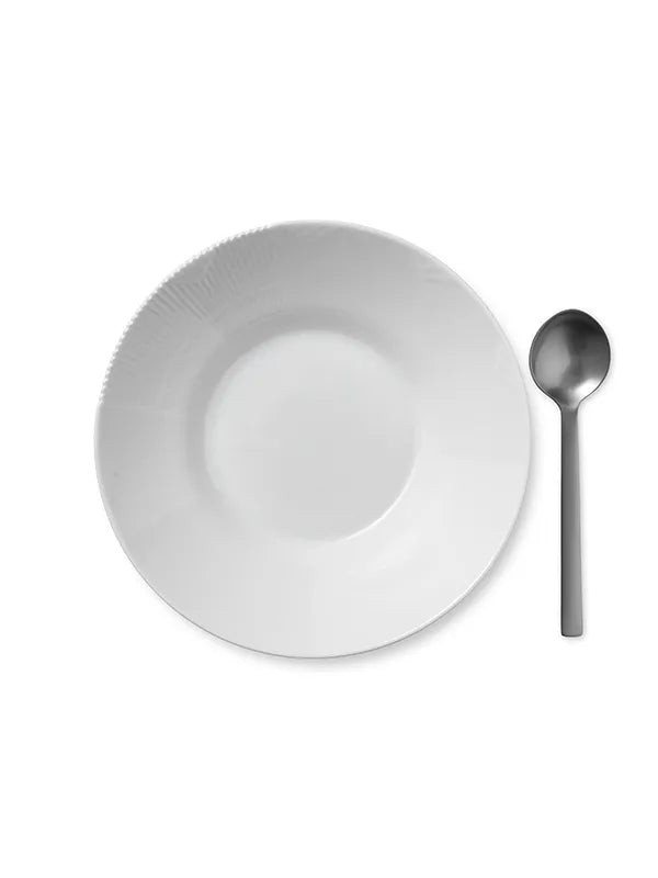 Royal Copenhagen Hvid Elements, dyb tallerken 25 cm