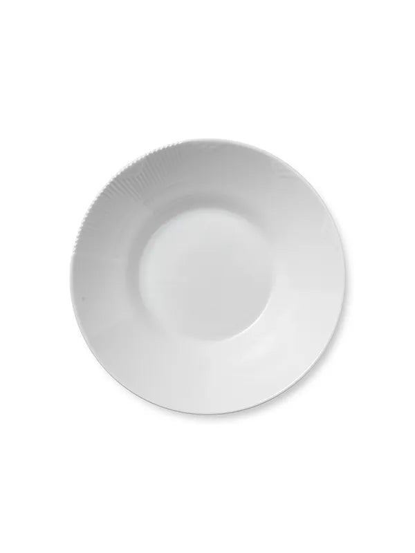 Royal Copenhagen Hvid Elements, dyb tallerken 25 cm - 1 - Jacobsen Plus