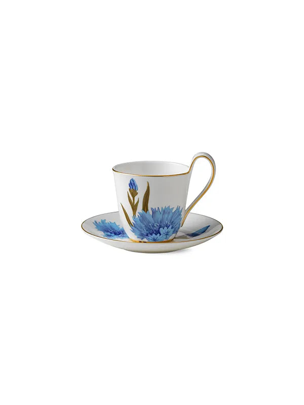 Royal Copenhagen Flora højhankskop med underkop, Kornblomst - 1 - Jacobsen Plus