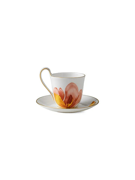 Royal Copenhagen Flora højhankskop med underkop, Magnolia - 3 - Jacobsen Plus