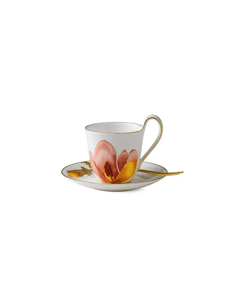 Royal Copenhagen Flora højhankskop med underkop, Magnolia - 4 - Jacobsen Plus