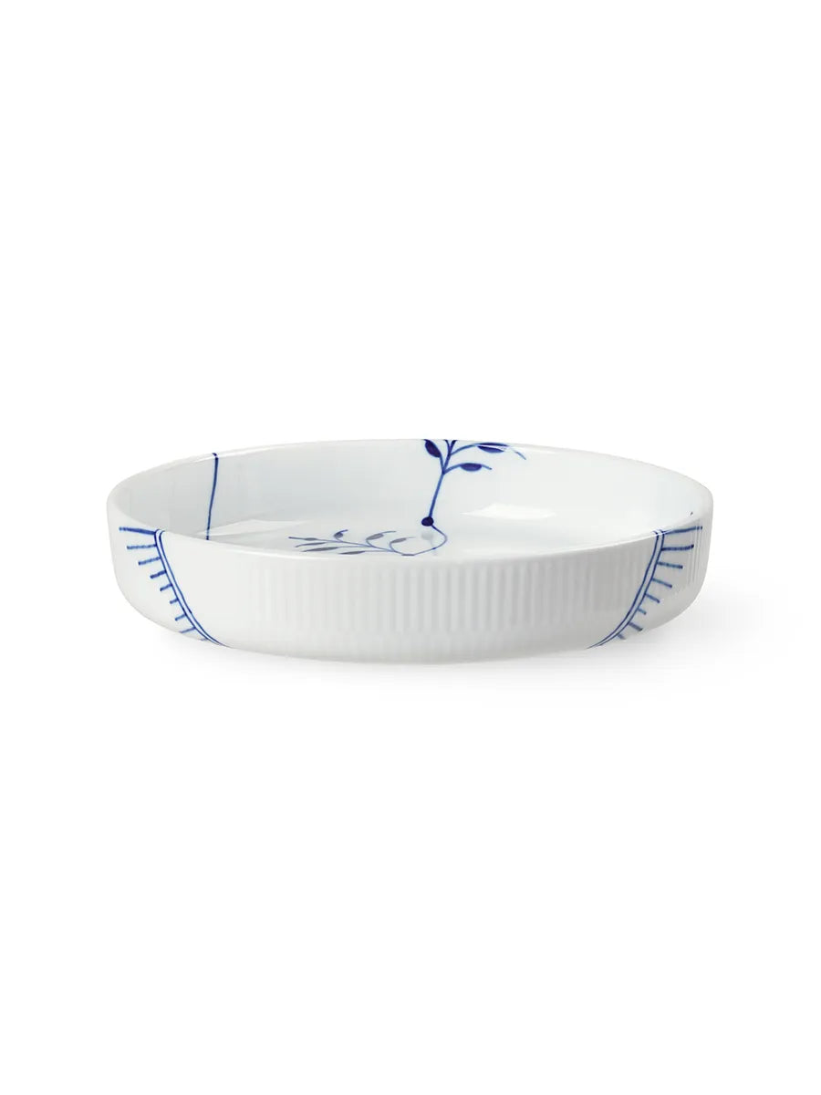 Royal Copenhagen Blå Mega Riflet, rundt ovnfast fad 27 cm - 4 - Jacobsen Plus