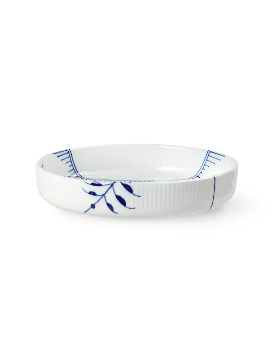 Royal Copenhagen Blå Mega Riflet, rundt ovnfast fad 27 cm - 5 - Jacobsen Plus