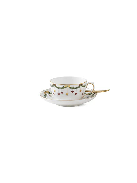 Royal Copenhagen Stjerne Riflet Jul, kop med underkop 32 cl - 3 - Jacobsen Plus