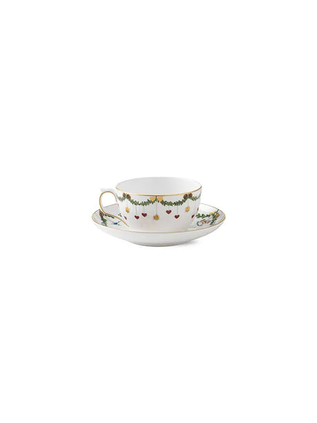 Royal Copenhagen Stjerne Riflet Jul, kop med underkop 32 cl - 2 - Jacobsen Plus