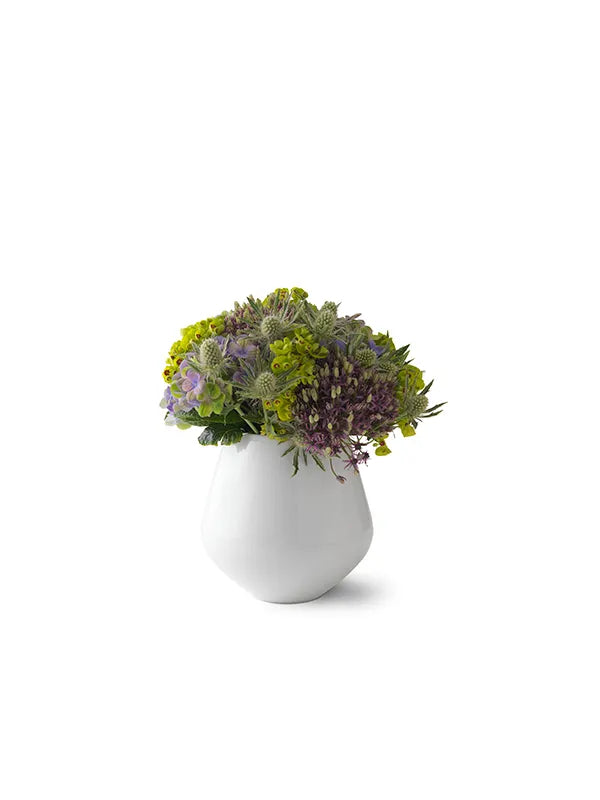 Royal Copenhagen Hvid Riflet, mellem vase 15 cm - 2 - Jacobsen Plus