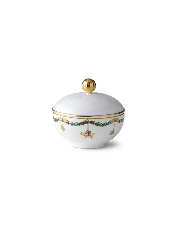 Royal Copenhagen Stjerne Riflet Jul, sukkerskål med låg 15 cl - 1 - Jacobsen Plus