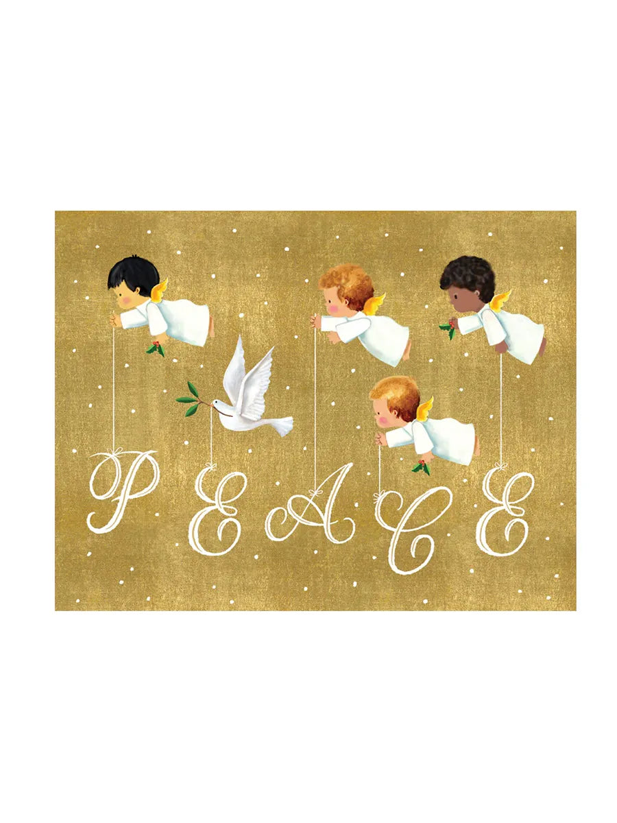 Julekort, baby engle og fredsdue fra Caspari - 1 - Jacobsen Plus