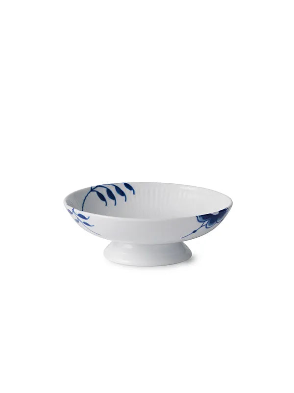 Royal Copenhagen Blå Mega Riflet, skål på fod 17 cm