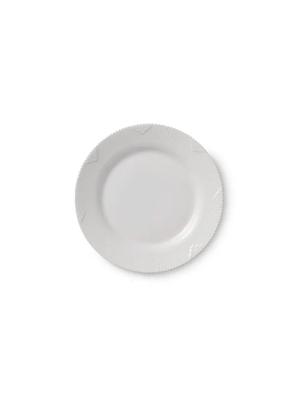 Royal Copenhagen Hvid Elements, tallerken 19 cm - 1 - Jacobsen Plus