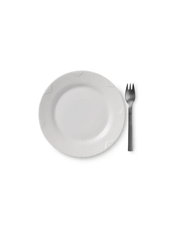 Royal Copenhagen Hvid Elements, tallerken 19 cm - 2 - Jacobsen Plus