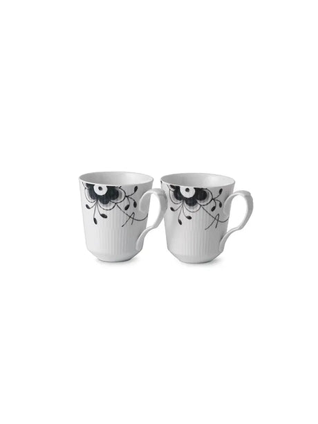 Royal Copenhagen Sort Mega Riflet, 2-pak krus 37 cl - 1 - Jacobsen Plus
