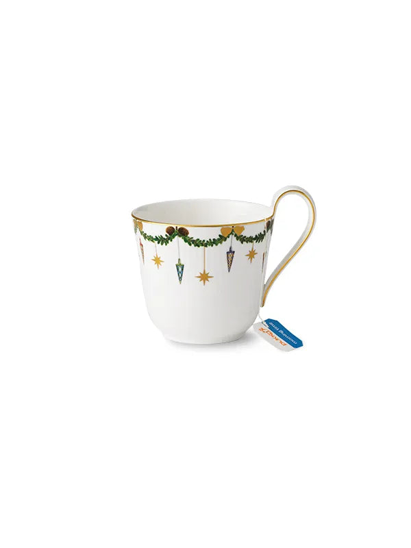 Royal Copenhagen Stjerne Riflet Jul, højhankskop 33 cl