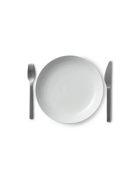 Royal Copenhagen Hvid Riflet, moderne tallerken 20 cm - 2 - Jacobsen Plus