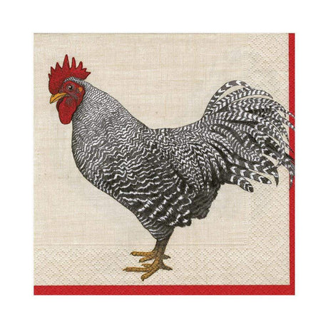 Le Coq Paper Luncheon Napkins - servietter fra Caspari - 1 - Jacobsen Plus