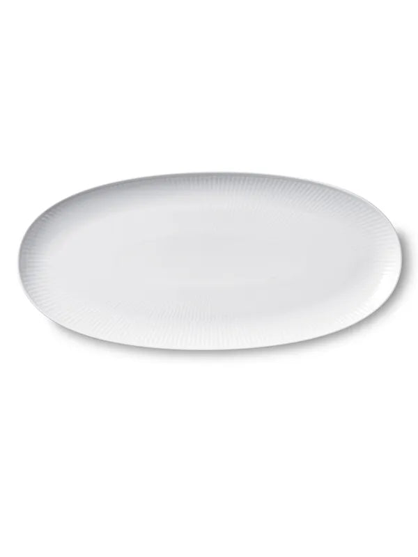 Royal Copenhagen Hvid Riflet, fad 37 cm - 1 - Jacobsen Plus