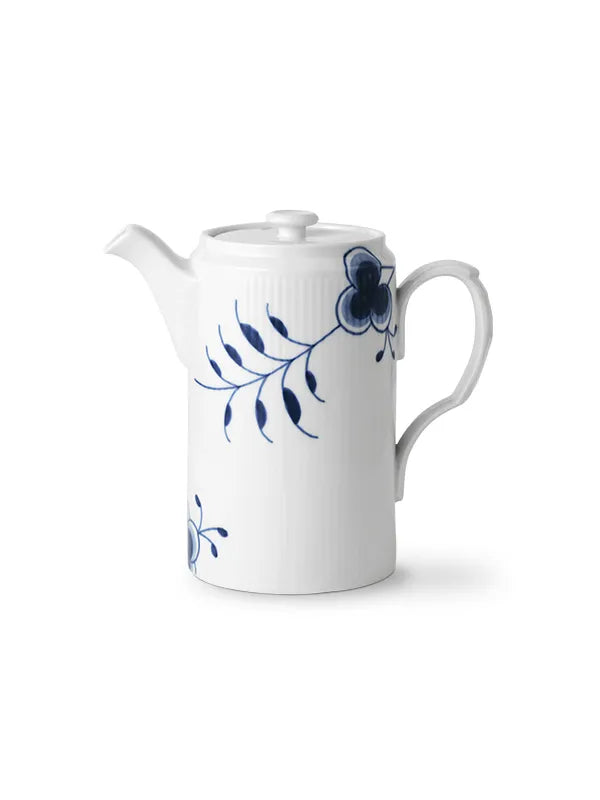 Royal Copenhagen Blå Mega Riflet, kande med låg 1,1 l