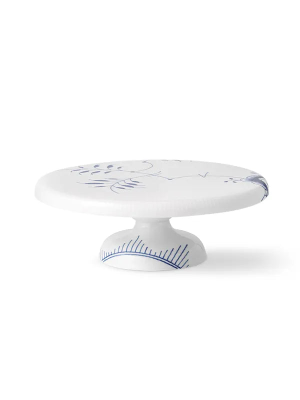 Royal Copenhagen Blå Mega Riflet, fad på fod 29,5 cm