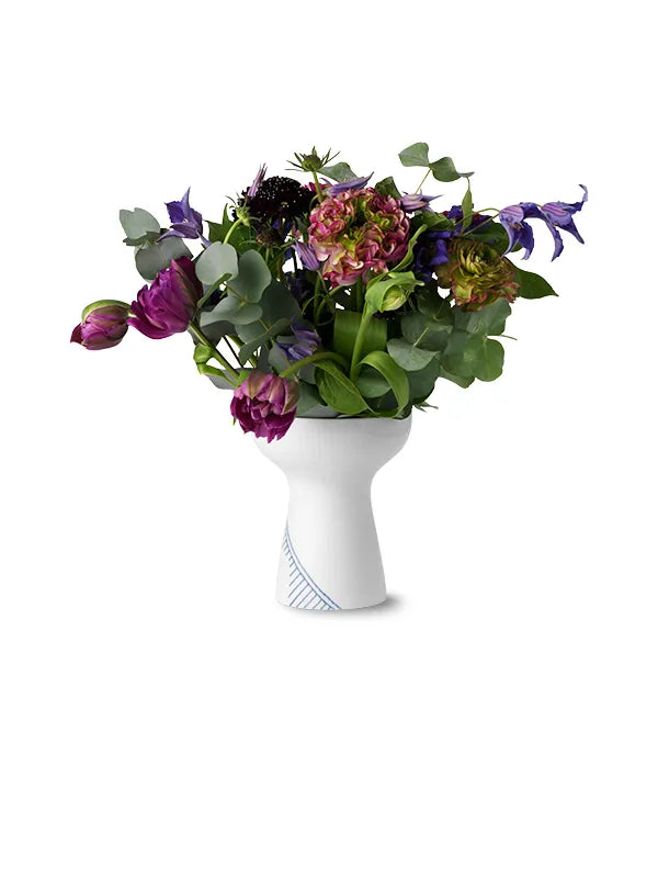 Royal Copenhagen Blå Mega Riflet, vase 15 cm