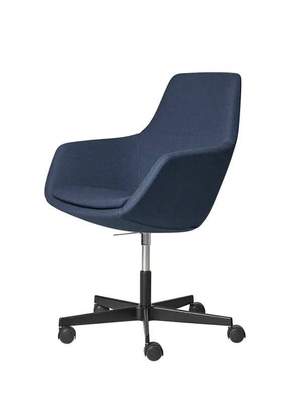 Lille Giraf Kontorstol af Arne Jacobsen - Blue, Capture / Sort pulverlakering - Jacobsen Plus