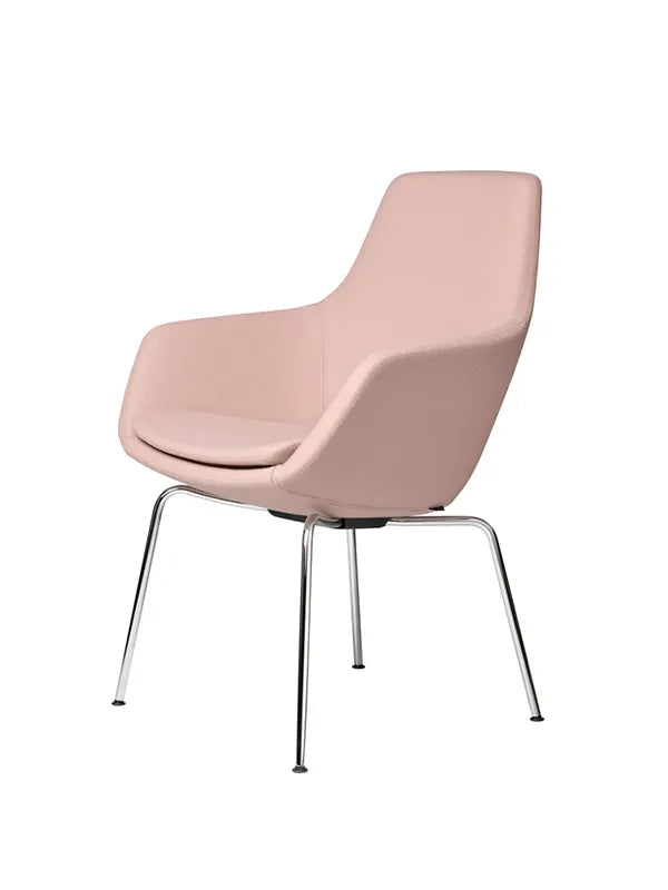 Lille Giraf Stol af Arne Jacobsen - Pink, Capture / Forkromet stål - Jacobsen Plus