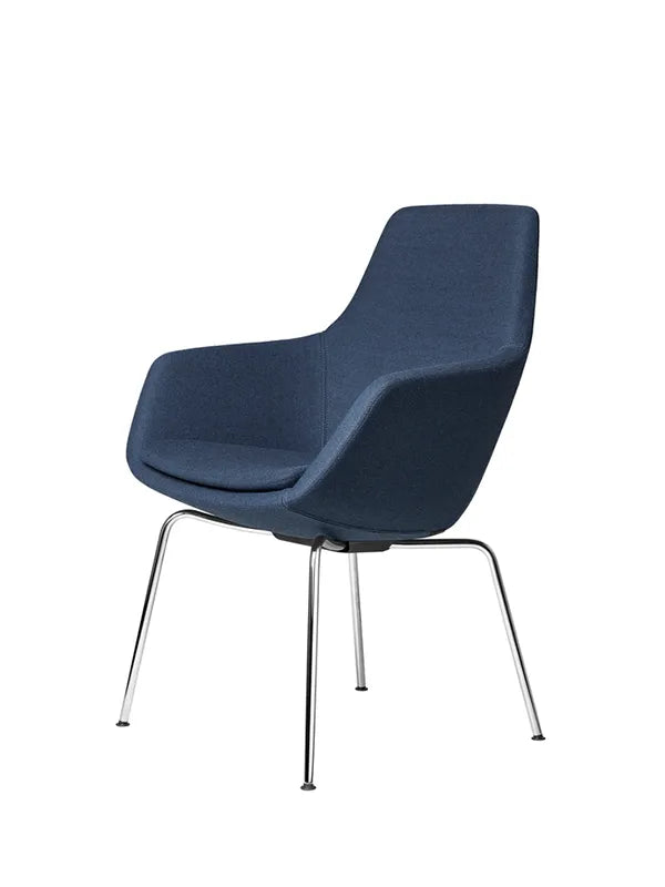 Lille Giraf Stol af Arne Jacobsen - Blue, Capture / Forkromet stål - Jacobsen Plus