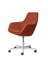Lille Giraf Kontorstol af Arne Jacobsen - Orange, Capture / Satinpoleret aluminium - Jacobsen Plus