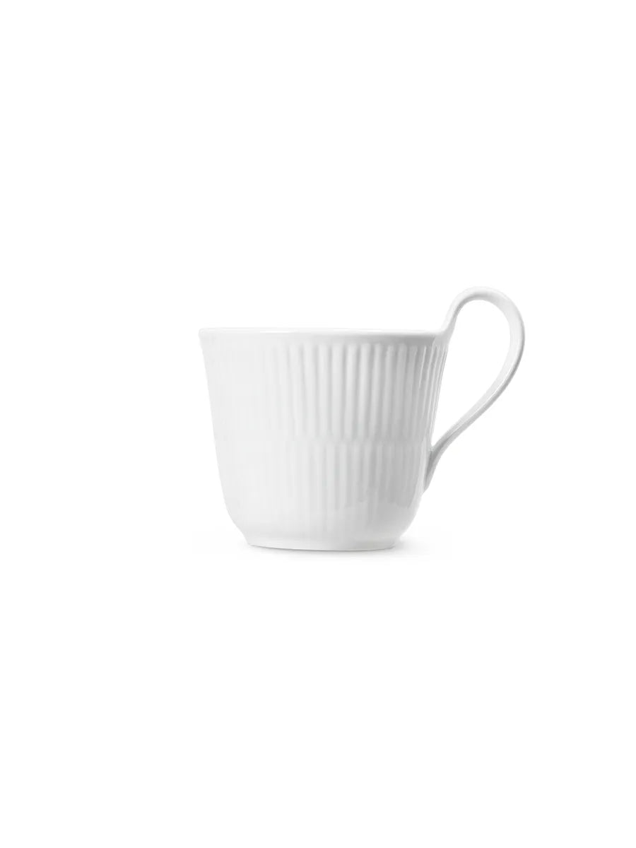 Royal Copenhagen Hvid Riflet, højhankskop 25 cl - 4 - Jacobsen Plus