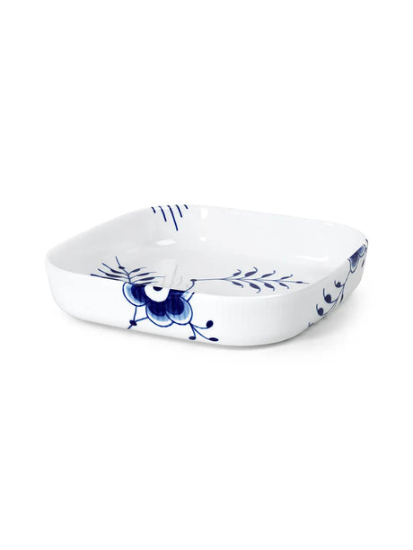 Royal Copenhagen Blå Mega Riflet, firkantet ovnfast fad 25 x 25cm - 1 - Jacobsen Plus