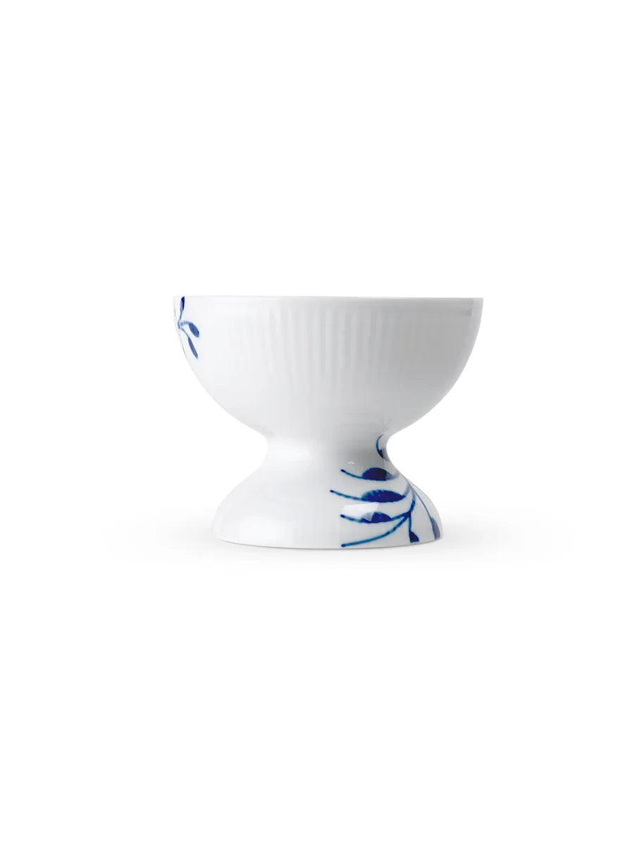 Royal Copenhagen Blå Mega Riflet Skål på fod, 8 cm