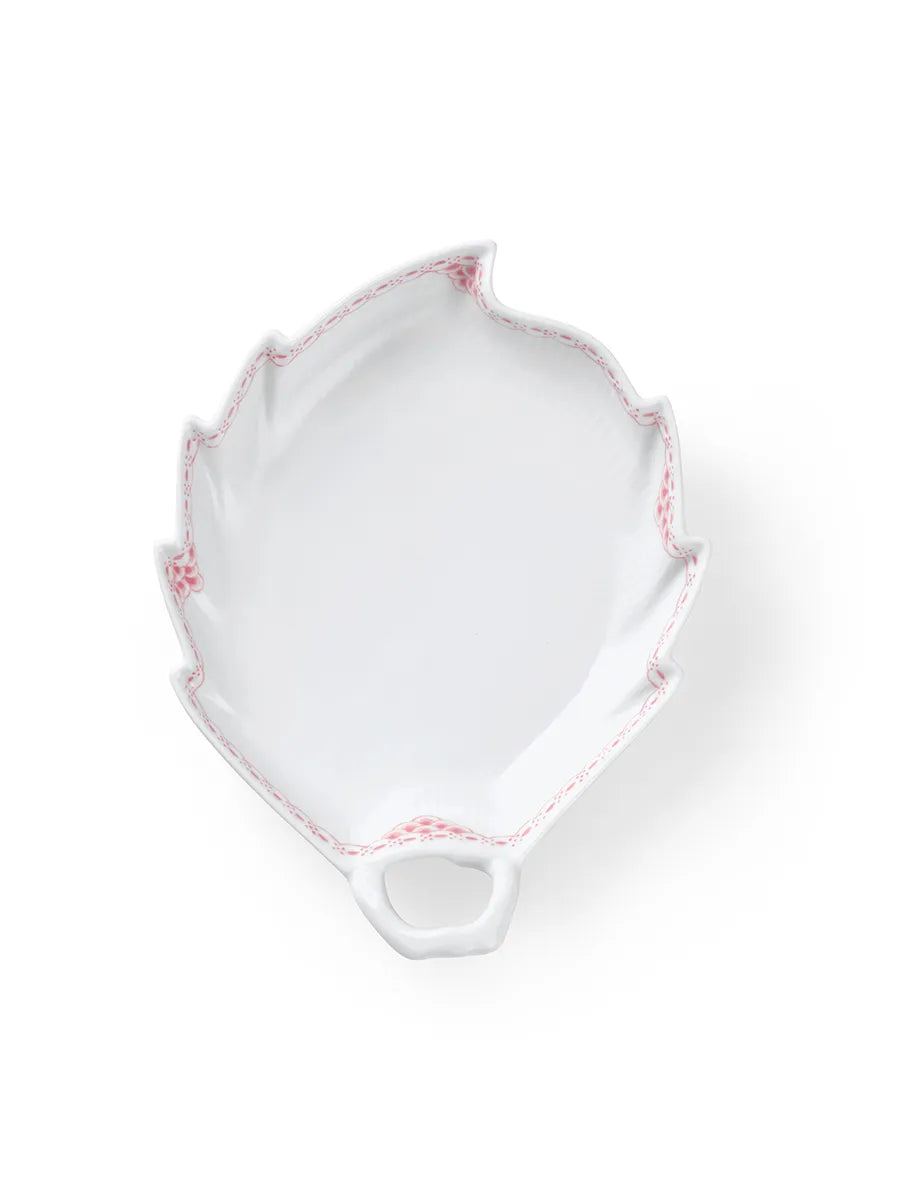 Royal Copenhagen Koral Riflet Blonde Bladformet asiet, 23 cm