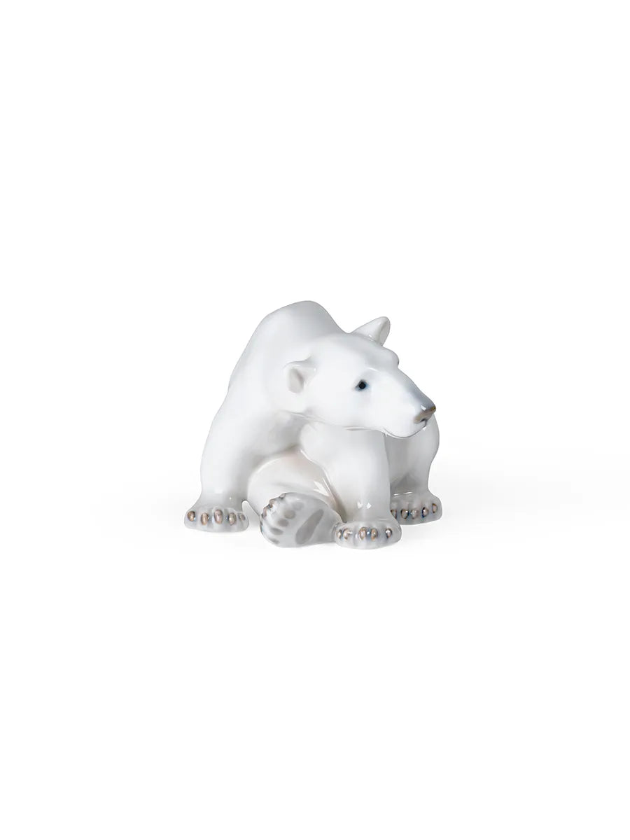 Royal Copenhagen Figurine Isbjørn, siddende 12 cm - 3 - Jacobsen Plus