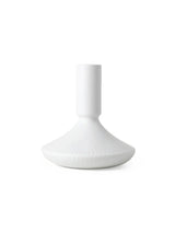 Royal Copenhagen Hvid Riflet Lysestage, 12 cm - 1 - Jacobsen Plus