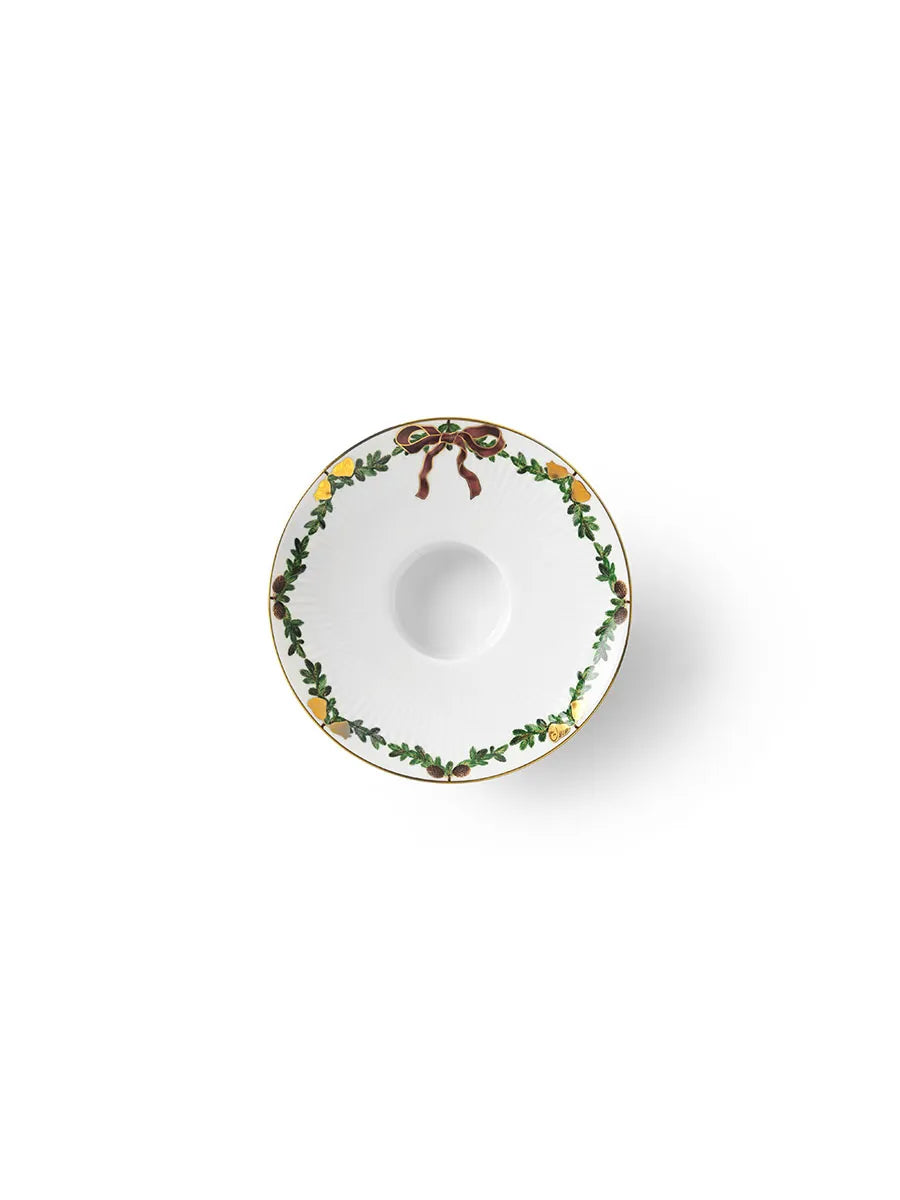 Royal Copenhagen Stjerne Riflet Jul Lysestage, 15,5 cm