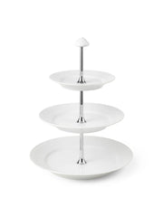 Royal Copenhagen Hvid Riflet, étagére 3 lag