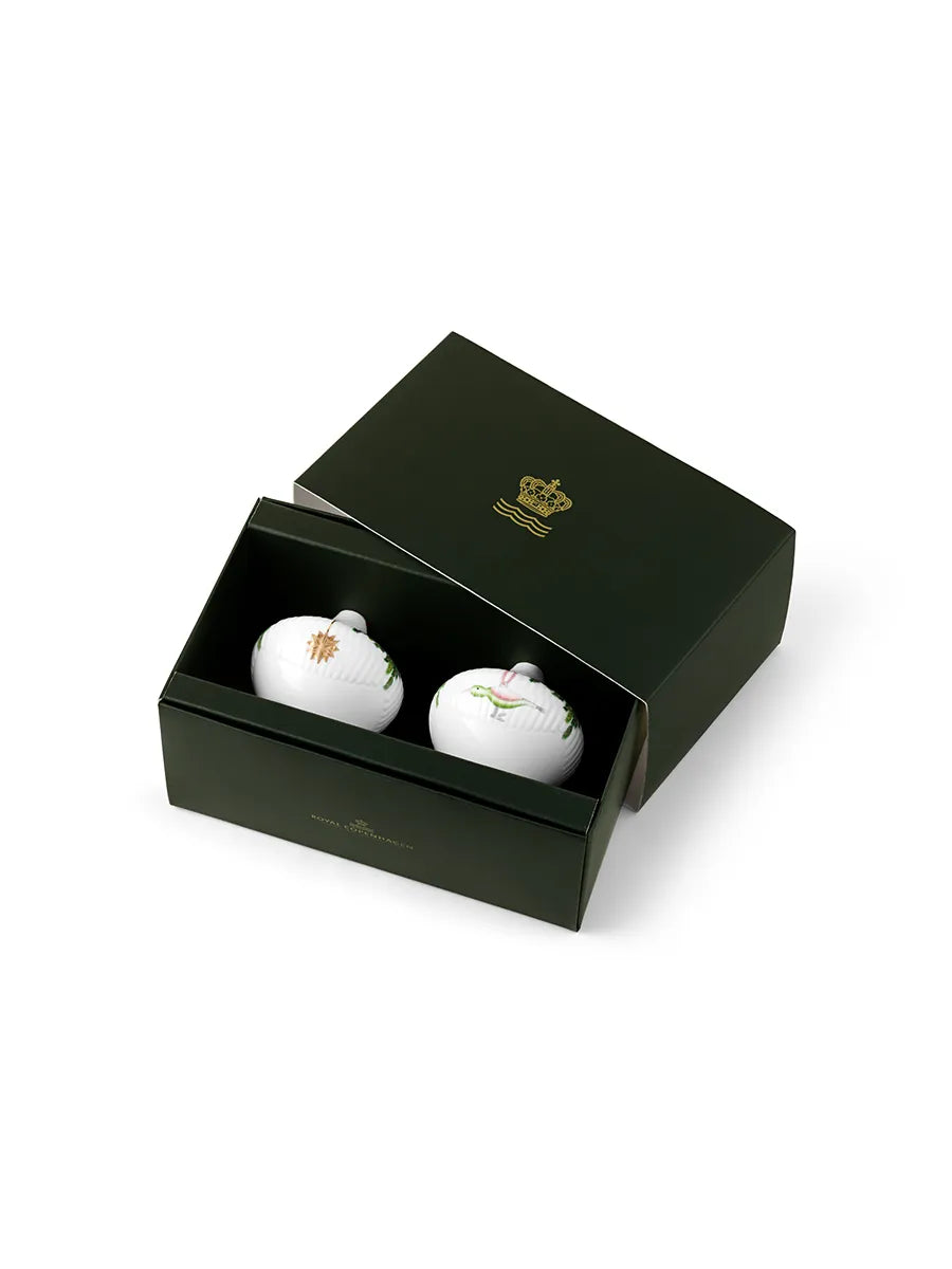 Royal Copenhagen Stjerne Riflet Jul, Ornament sæt