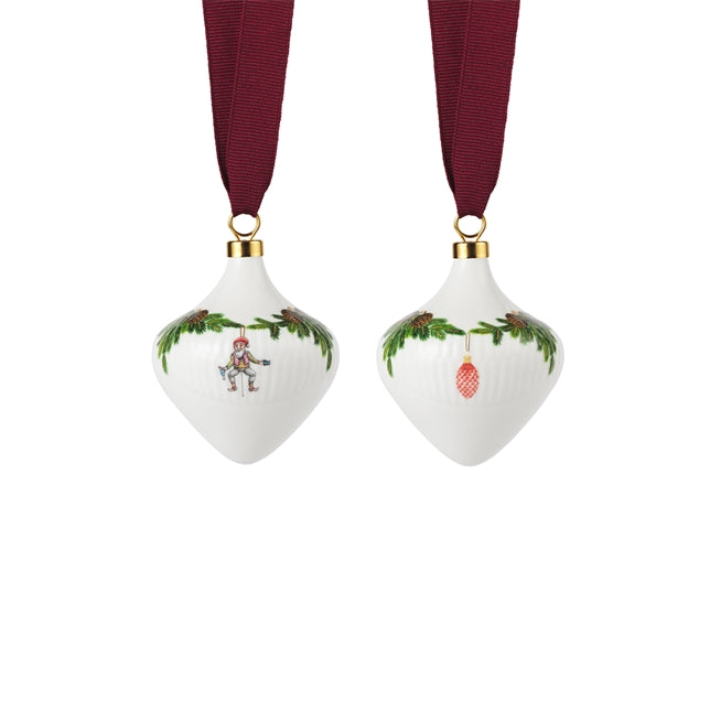Stjerne Riflet Jul ornamenter 2 stk. fra Royal Copenhagen - 1 - Jacobsen Plus